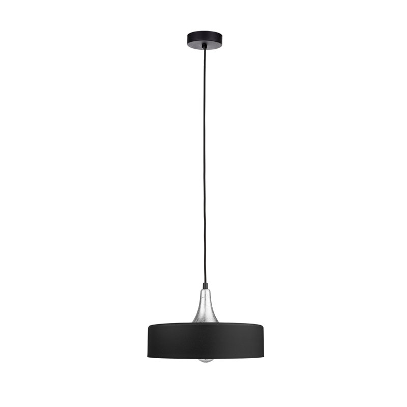 Aristomache 1 - Light Drum Pendant, Black/Silver