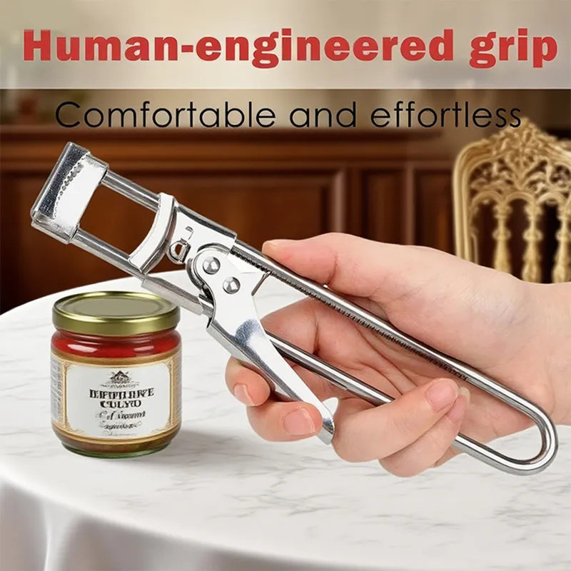 Ouvre-boîte ergonomique en acier ergonomique ajustable - peut être utilisé pour soulager l'arthrite