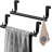 Stainless Steel Over Cabinet Towel Holder With 2 Hooks - No Drill Installation, EVA Foam Pads For Protection, Space-Saving Design For Kitchen And Bathroom-114730123