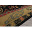 Tapis noir multicolore en laine touffeté à la main-271833026