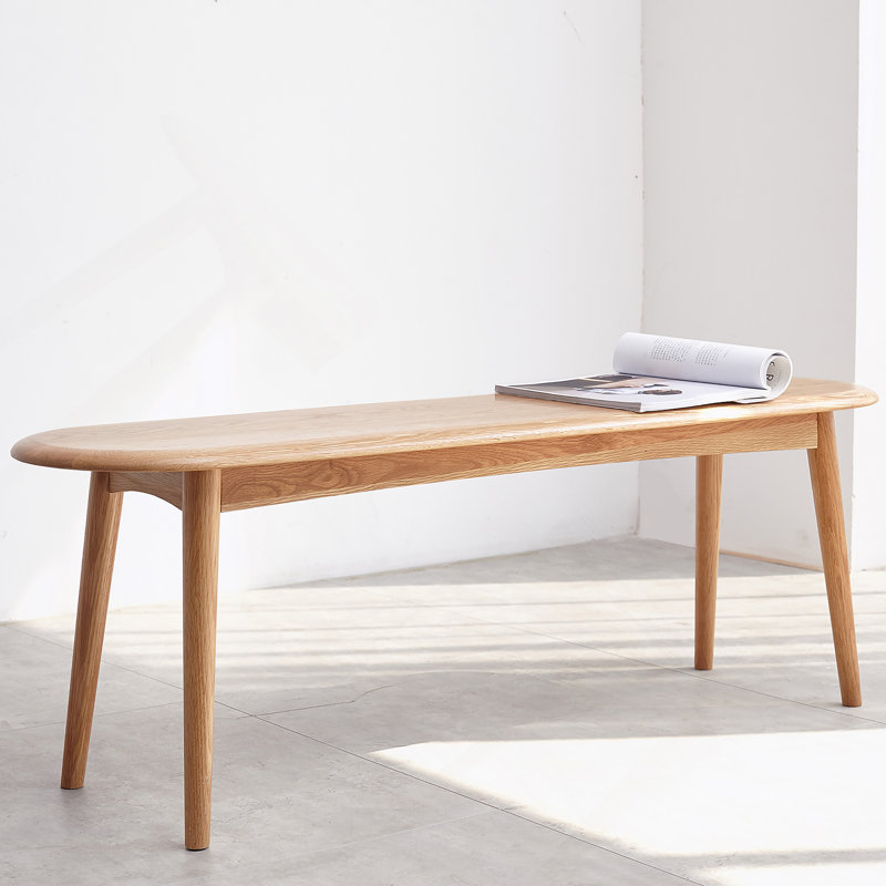 Banc de salle à manger en bois, Chêne, H 16,14 po x l 47,24 po x P 11,81 po