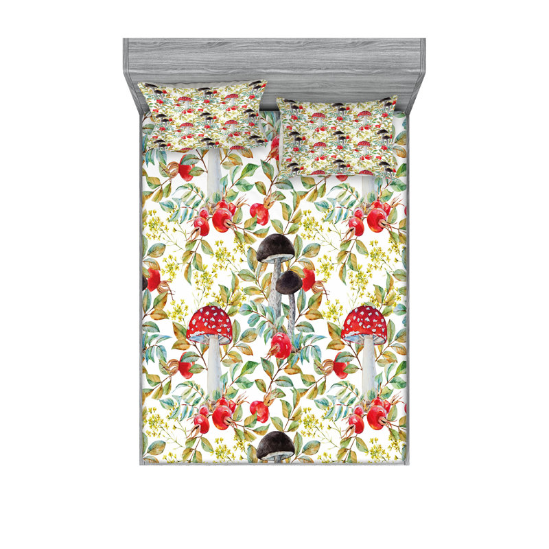 Drap-housse et coussin décoratif Ambesonne, Ensemble de draps-housses pour grand lit + 4 taies