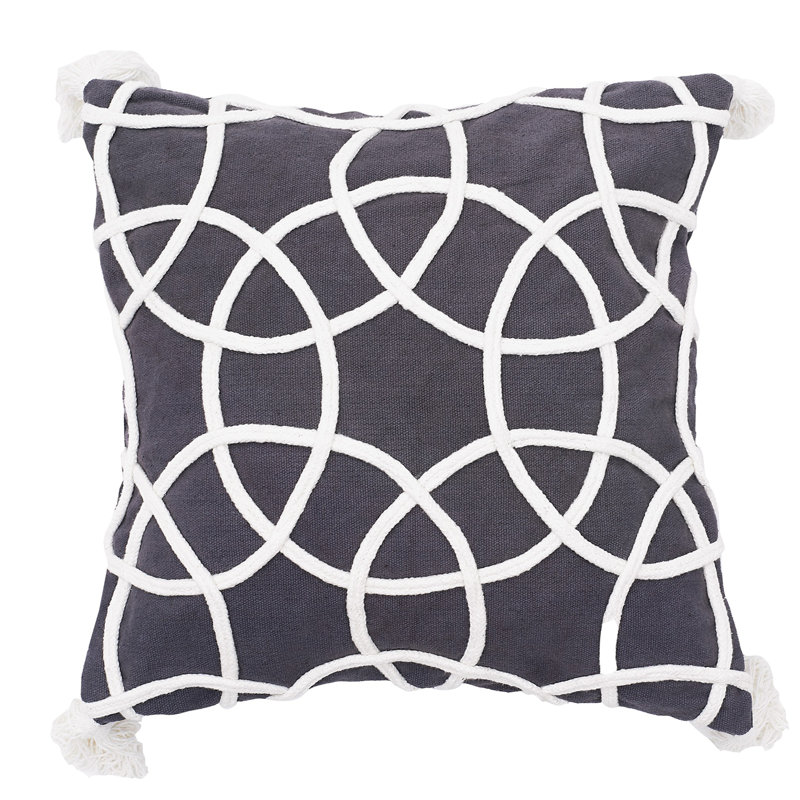 Lily Geometric Throw Pillow, Cement