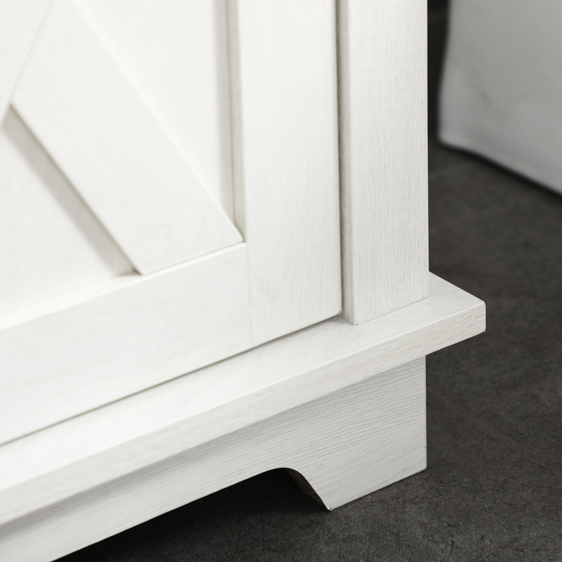 Armoire de salle de bain blanche, sous le lavabo, double porte, évier de rangement compact, portes,