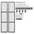 Metal and Tempered Glass Double Sliding Barn Door with Installation Hardware Kit, 2 Sets of Door-91084033