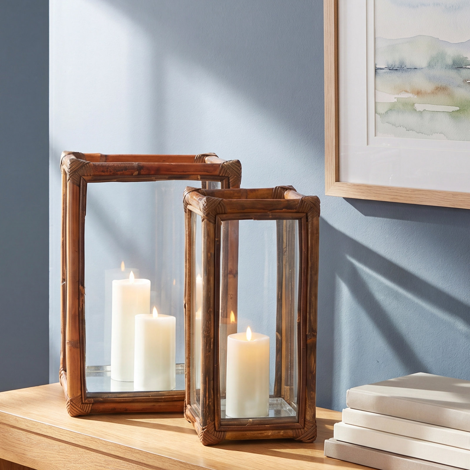 Irving Glass Hurricane Candle Holder