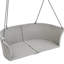 2 balançoires extérieures, tissées, coussin imperméable, siège de balançoire de patio, tissé gris avec coussin et coussins