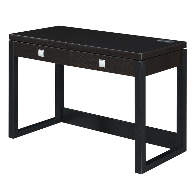 Sarhan Writing Desk with Power Outlet, Espresso