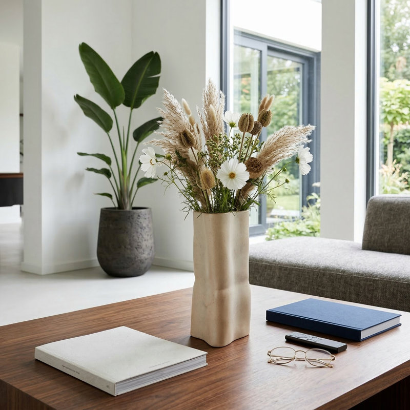 Vase de table Modern Modern, H 14,25 po x l 7 po x P 7 po