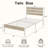 Sakari 2 Set Rustic Farmhouse Bed Frame, 2Pcs Twin Size Metal Platform Bedframe with Wood Headboard, Mattress Foundation with Heavy Duty Metal Slats Support, No Box Spring Needed-6335157