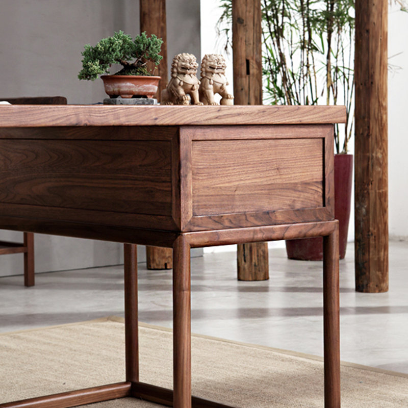 Nouveau bureau classique de style chinois, H 29,53 po x l 62,99 po x P 31,5 po