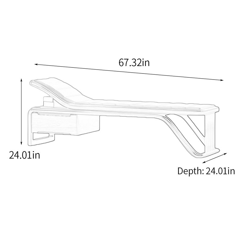 Chaise longue rembourrée Stephano