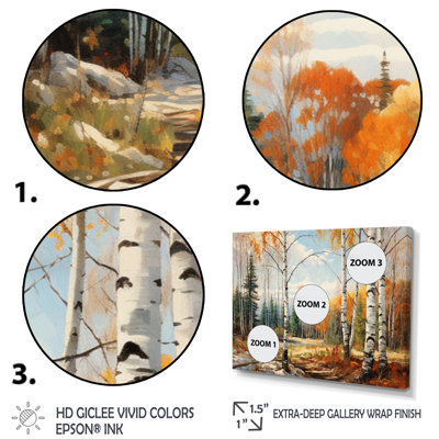 Bouleau saisonnier en bois de bouleau II - art mural grand bouleau