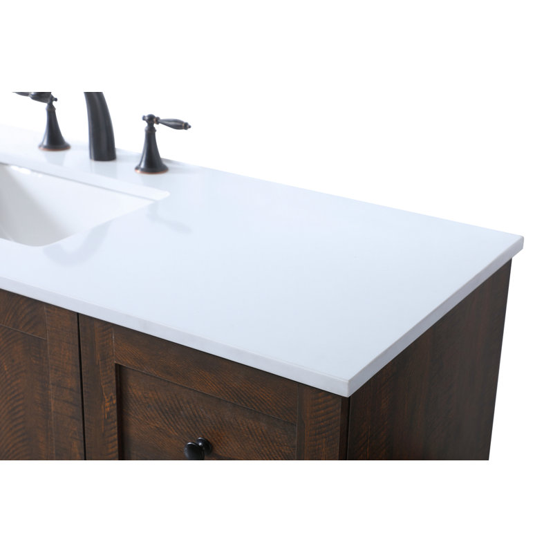 Meuble-lavabo simple avec plateau en marbre Soma, Expresso