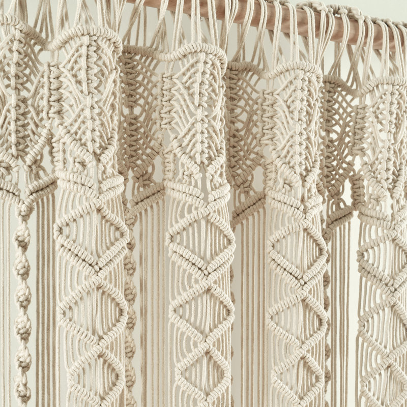 Rideau simple en coton texturé Lush Decor, Neutre, L 40 po x L 95 po