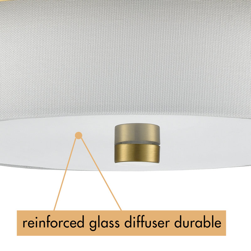 Mid-century 2-light Gold Ceiling Light Flush Mount