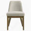 Ensemble de 2 chaises d'appoint rembourrées brun clair clair