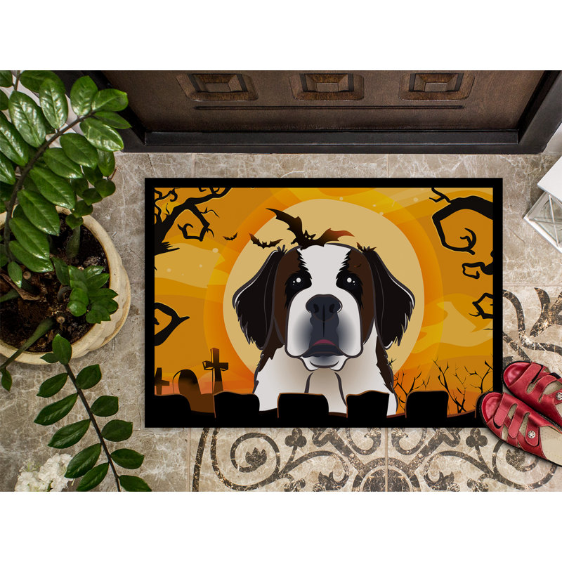 Tapis pour porte d’extérieur antidérapant saint bernard, Rectangle 1 pi 6 po x 2 pi 3 po