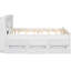 Lit plateforme avec lit gigogne, 3 tiroirs, tête de lit et prises USB-260915675