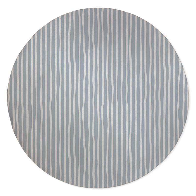 Ribbon Play Non-Slip Outdoor Rug, Round 5'