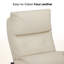 Fauteuil de beauté inclinable pour le visage avec pivotement à 360 °, coussin lombaire et repose-pieds réglable, similicuir