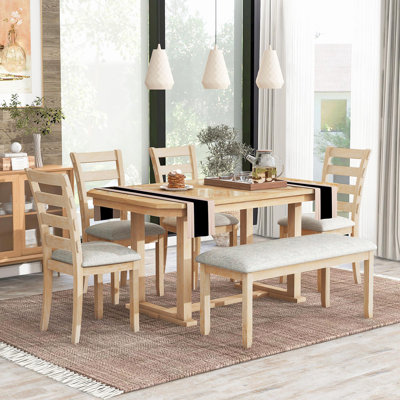 Sarinity 6 - Person Trestle Dining Set