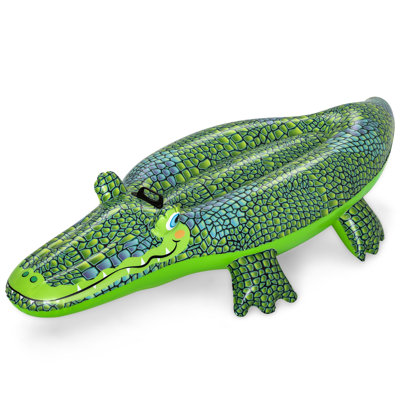 Bestway H2OGO! Buddy Croc Ride-On - Inflatable Crocodile, 60" x 28" - Kids Pool Accessory, Water Float