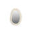 Paper Mache Off-White Round Mirror