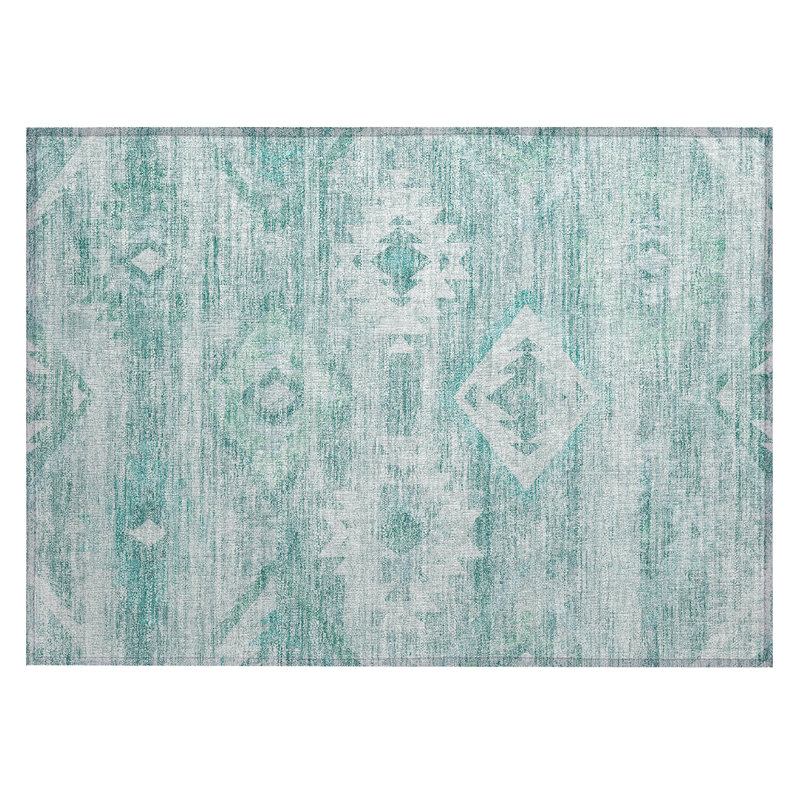 Thunell Washable Southwestern Indoor / Outdoor Rug, Rectangle 1'8" x 2'6"