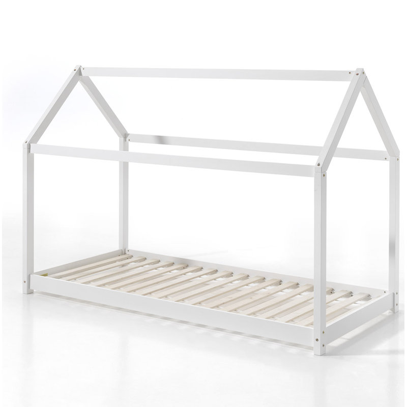 House Bed Shelley, White, European Single (90 x 200cm)