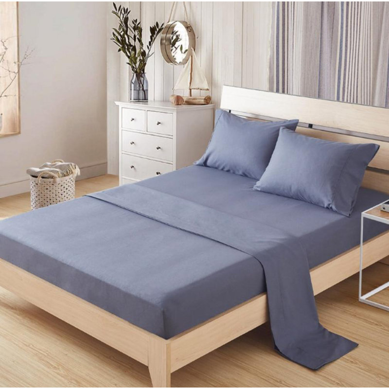  Ensemble de draps en satin extra doux à densité de tissage 600 fils