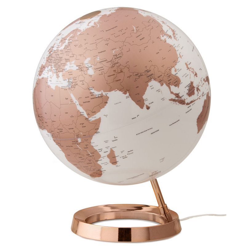 Plastic / Acrylic Tabletop Globe, Coral