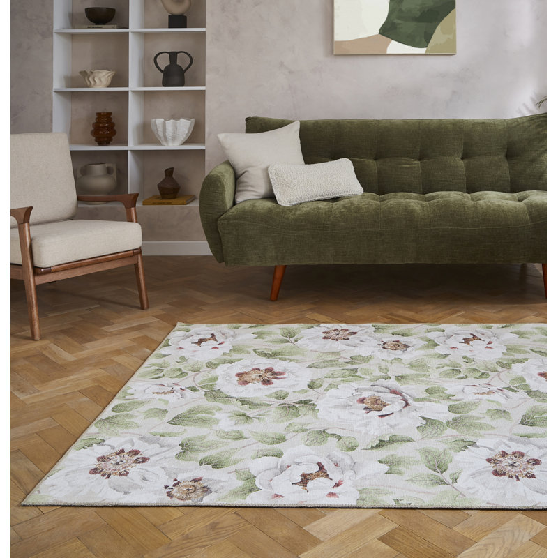 Harlequin Florent Fern - 120 x 170, Rectangle 152 x 230 cm, Green