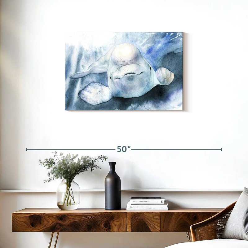 Brampt Beluga Whale, 20" H x 30" W