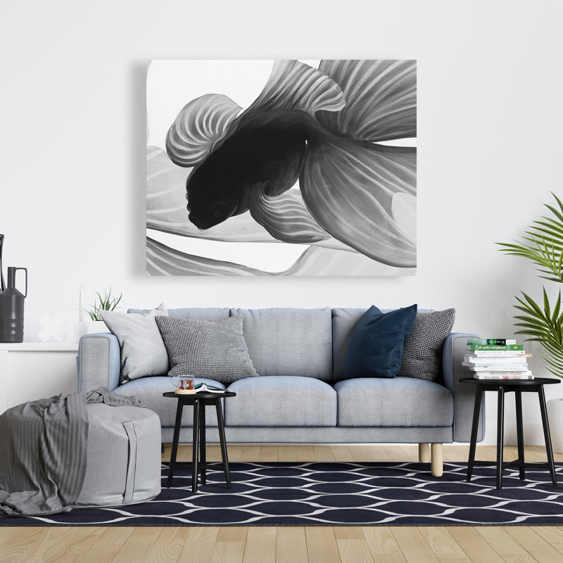 Monochrome Two Betta | Bedroom Animals Canvas for Home Decor