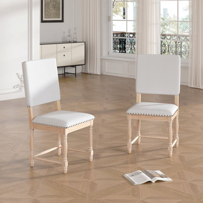 Chaises de salle à manger rembourrées 2 pièces Vintage