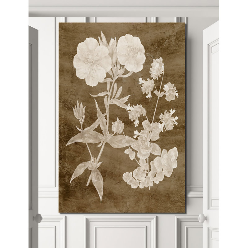 «Botanical in Taupe II», reproduction, H 18 po x l 12 po x 1,5 po, Toile tendue
