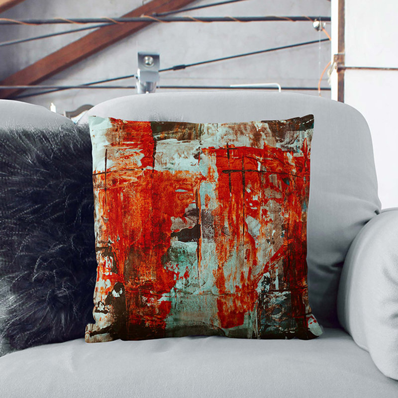 Abstract Square Throw Cushion, Black, 40 x 40 cm