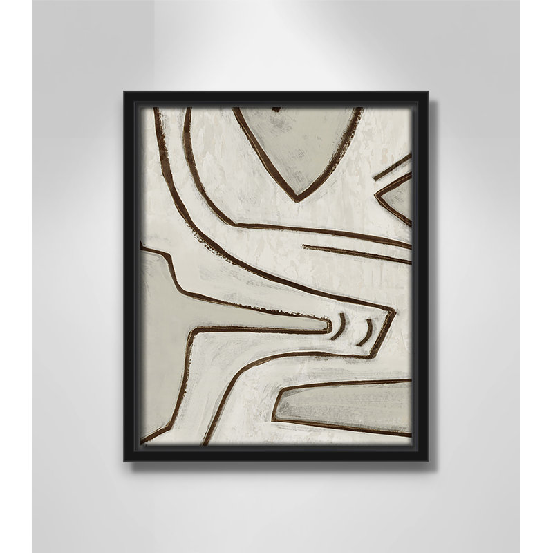 Dessin au trait - reproduction sur toile flottante, L 9,5 po x H 11,5 po, Noir