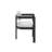 Modern Rustic Upholstered Dining Arm Chair Set Of 2, Solid Wood Frame Kitchen Side Chair, Black-438997669-459429912