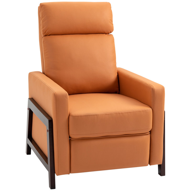 Fauteuil inclinable avec repose-pieds Califf, Orange brun