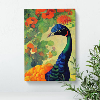Painted Peacock No.1 - Wrapped Canvas Painting