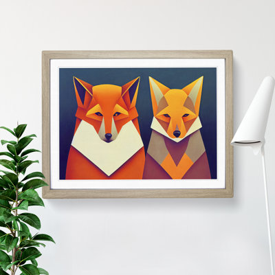 Two Abstract Foxes Vol.2 - Framed Print