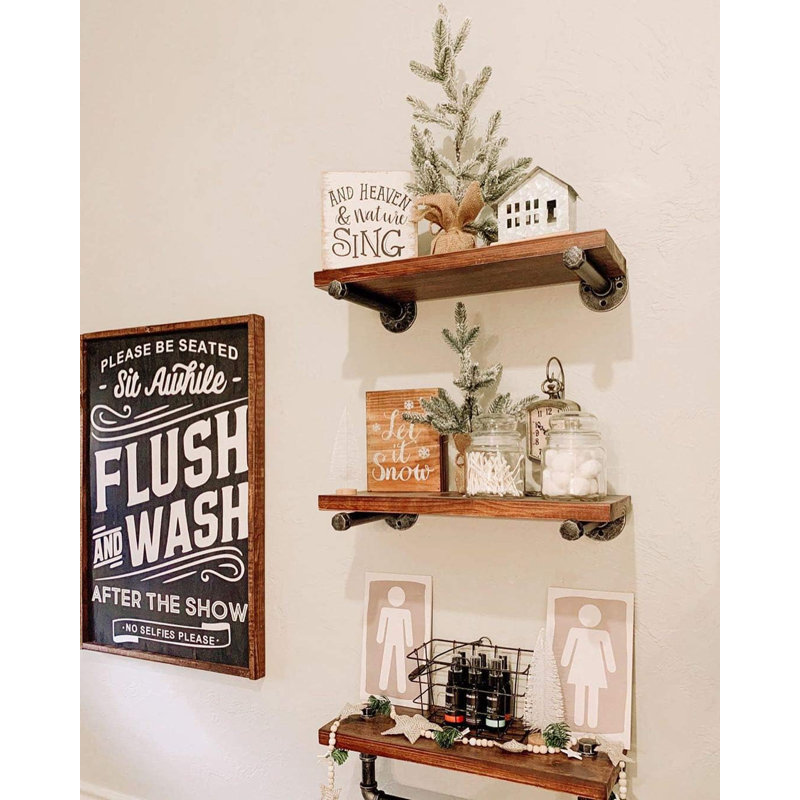 Artimese 3 Piece Industrial Pipe Shelves
