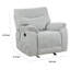 Fauteuil inclinable électrique avec massage Chela, polyester gris mousse, ports USB