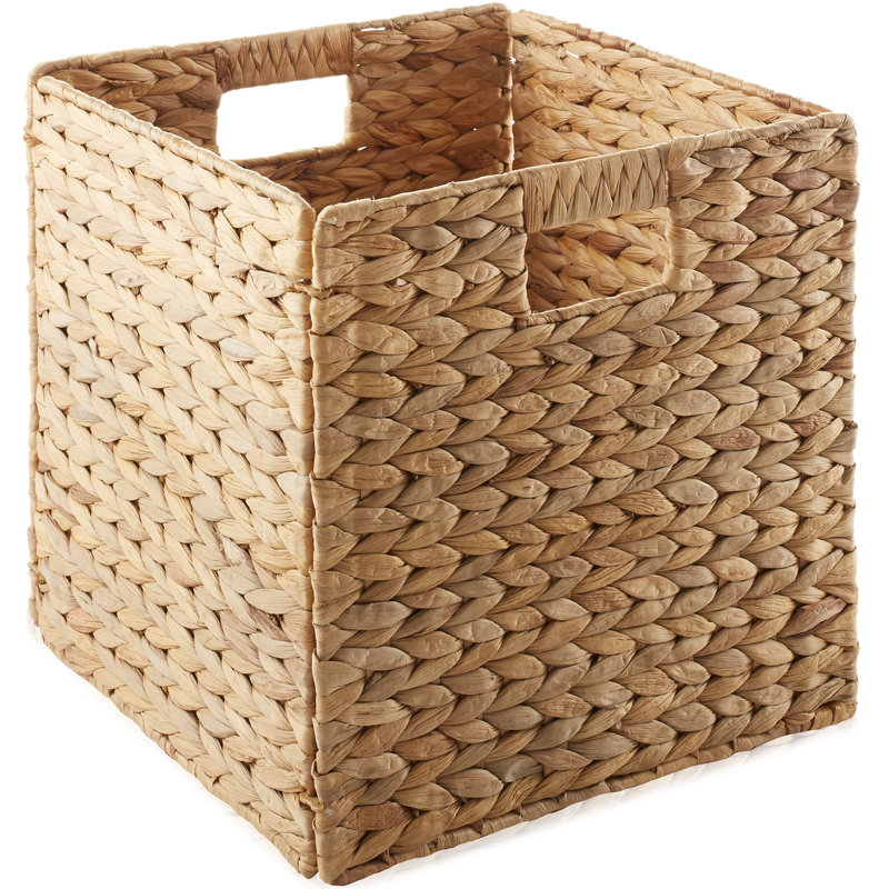 13" x 13" Water Hyacinth Storage Baskets - Set of 6, Natural