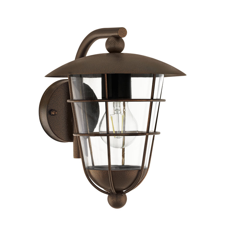 Afton Outdoor Wall Lantern, Brown