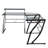 Braycen L-Shaped Glass Top Metal Base Writing Desk