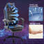 Radelldar Adjustable Reclining Ergonomic Faux Leather Swiveling PC & Racing Game Chair with Footrest-64975281-64975277