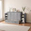 Lit escamotable pleine grandeur gris clair avec tiroirs et tablettes de rangement - Solution compacte pour les chambres d'amis et les chambres compactes-1084454056